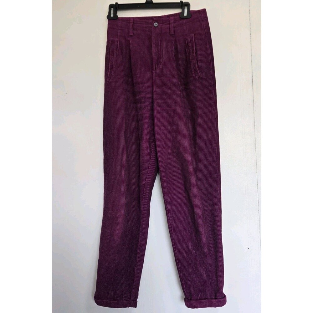 Vintage Lizsport Pants Womens 4 Corduroy Purple Y2K Retro Statement Preppy